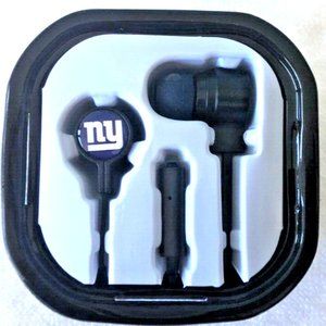 Licensed NY "GIANTS" Audible Handsfree Noise-Isolating Earbuds W/Microphone NFL